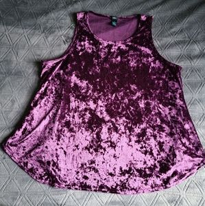 Crushed velvet top
